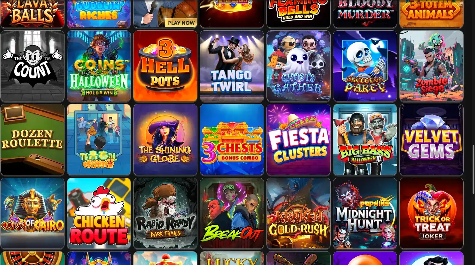 Интерфейс Norm casino на планшете